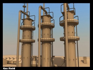 gas field Modelo 3D