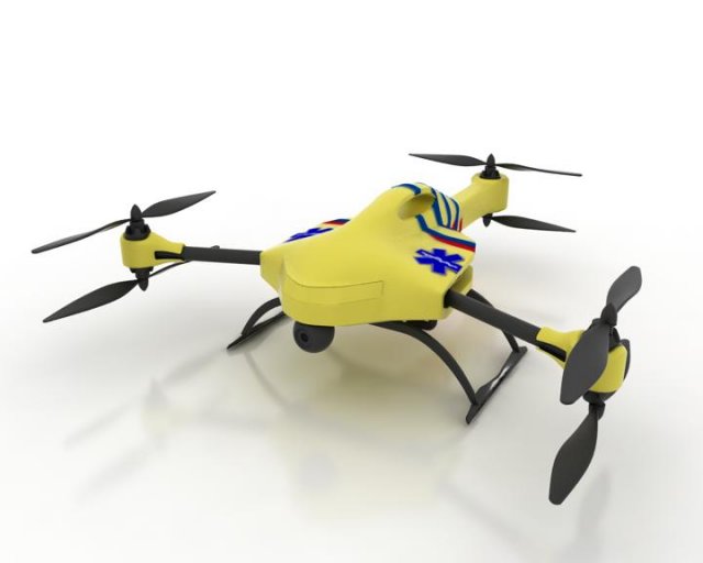 ambulance drone 3D-Modell .c4d .max .obj .3ds .fbx .stl .blend 