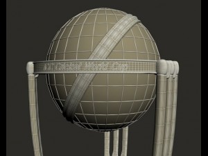 icc cricket cup 2015 trophy Modello 3D