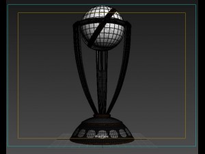 icc cricket cup 2015 trophy Modello 3D