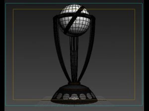 icc cricket cup 2015 trophy 3D Model