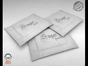 चीनी के पैकेट 3D मॉडल