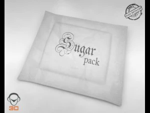 चीनी के पैकेट 3D मॉडल