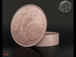 one euro cent Modello 3D