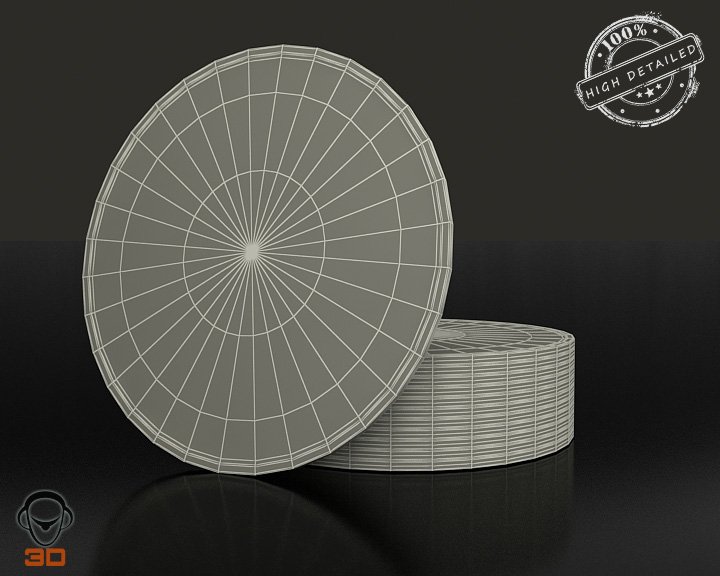 realistic 1 cent - euro - low poly Modello 3D in Altro 3DExport