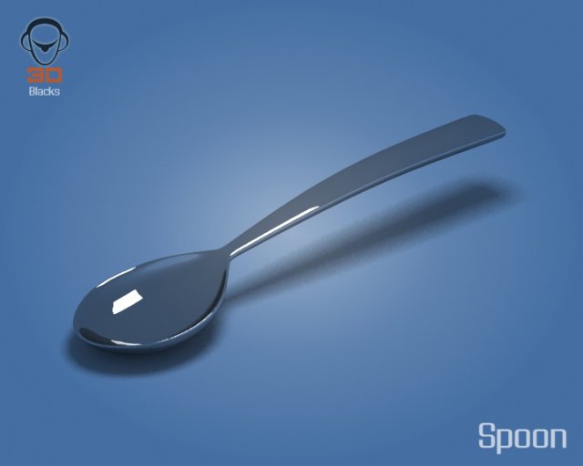 spoon 3D Модель .c4d .max .obj .3ds .fbx .stl .blend 