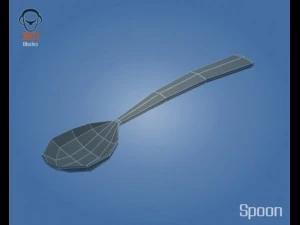 숟가락 3D 모델