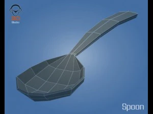 숟가락 3D 모델