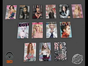 杂志收藏 3D 模型