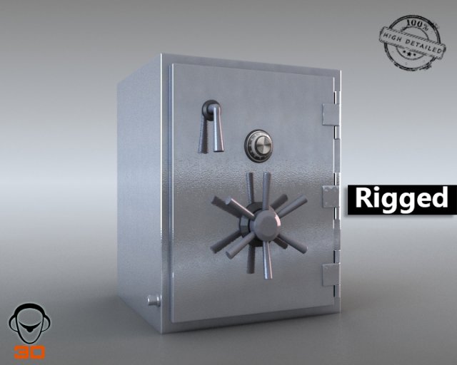 safe Model 3D .c4d .max .obj .3ds .fbx .stl .blend 