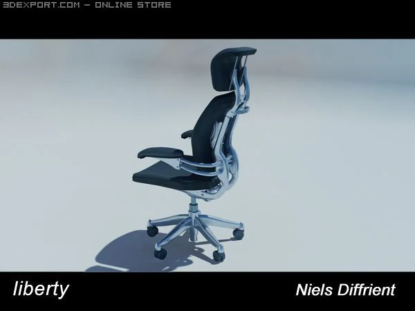 자유 의자 3D 모델 .c4d .max .obj .3ds .fbx .stl .blend 