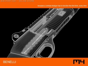 benelli m4 shotmax 3D Модель