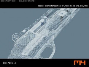benelli m4 shotmax 3D Модель