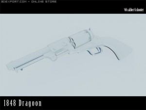 1848 dragoon 3D मॉडल