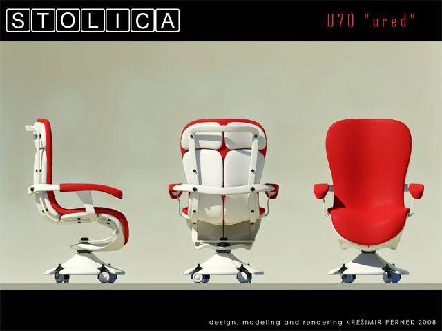 stolica u70 ured 3D Model .c4d .max .obj .3ds .fbx .stl .blend 
