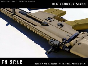 fn scar mk17 Model 3D