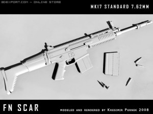 fn scar mk17 3D 모델