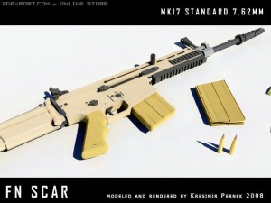 fn scar mk17 3D 모델