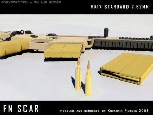 fn scar mk17 3D 모델