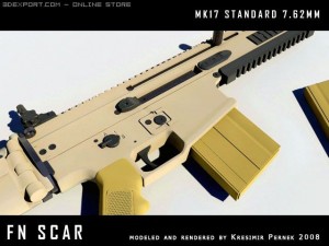 fn scar mk17 3D 모델