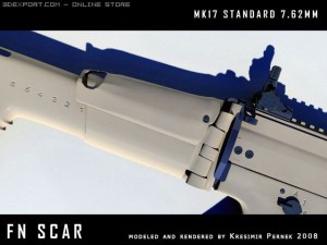 fn scar mk17 3D 모델