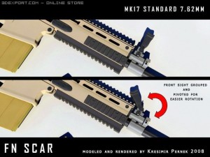 fn scar mk17 3D 모델