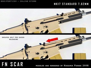 fn scar mk17 3D 모델