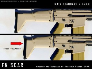 fn scar mk17 3D 모델