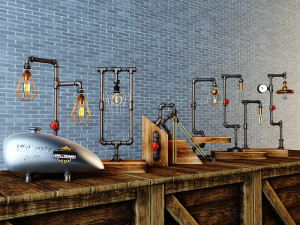 Industrial Lamp 1 3D Model