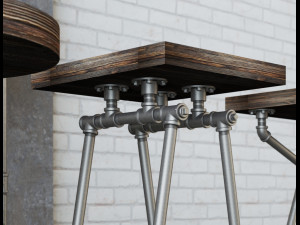 bar stool industrial 3Dモデル
