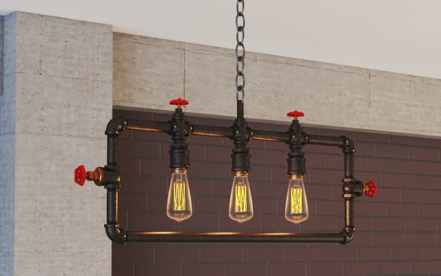 hanging lamp 3D Model .c4d .max .obj .3ds .fbx .stl .blend 