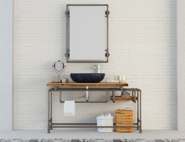 washbowl set Model 3D .c4d .max .obj .3ds .fbx .stl .blend 