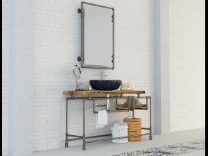 washbowl set Model 3D