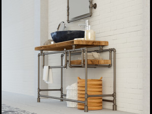 washbowl set Model 3D