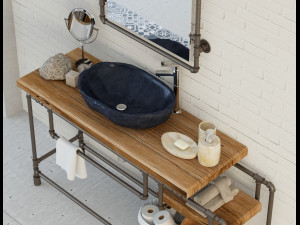 washbowl set Model 3D
