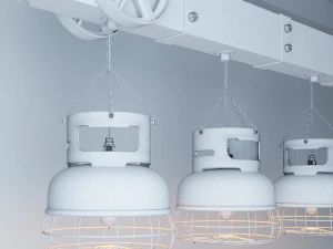 industrial hanging lamp hl1 3D Model