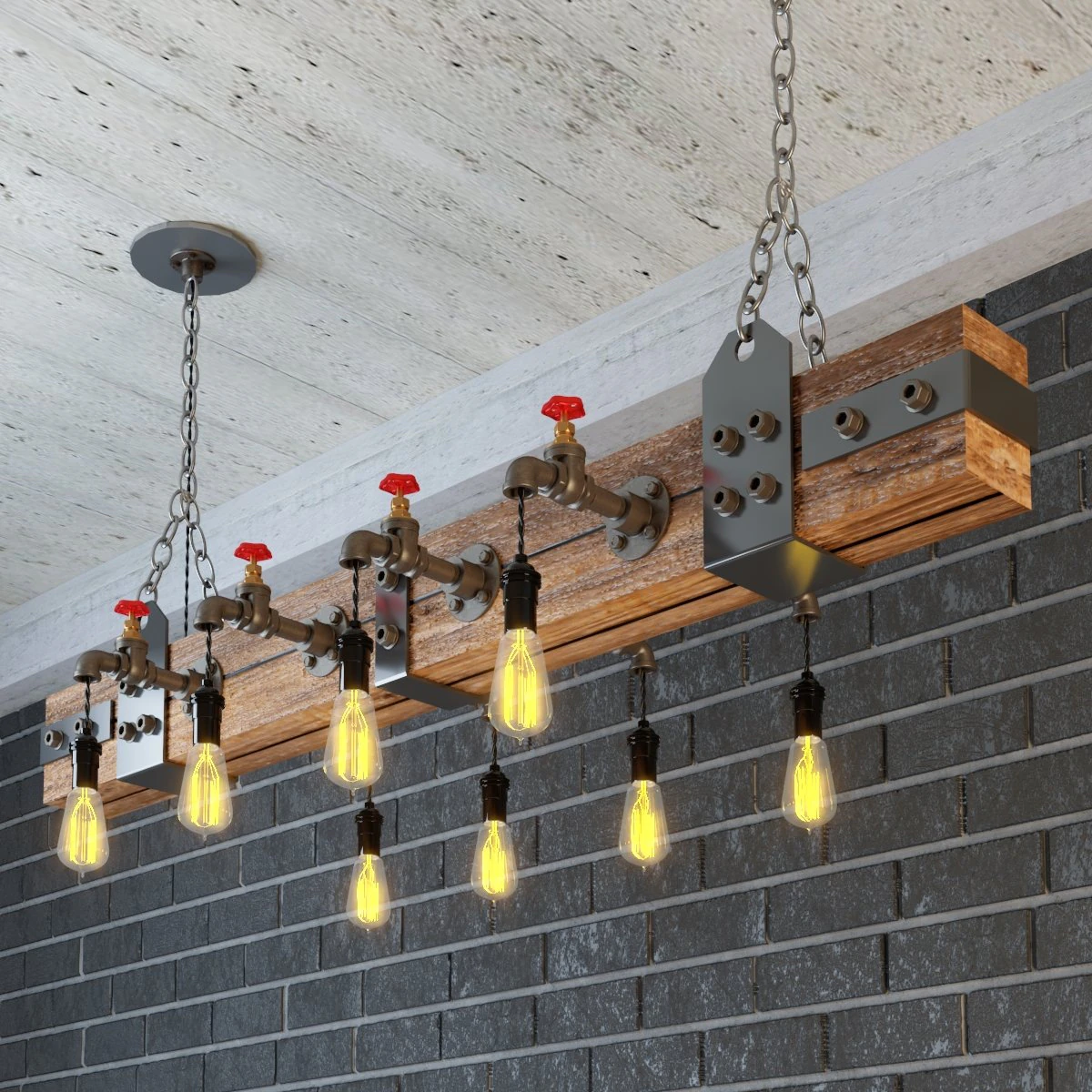 industrial hanging lamp hl2 3D Model .c4d .max .obj .3ds .fbx .stl .blend 