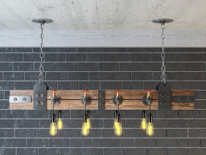 industrial hanging lamp hl2 3D-Modell