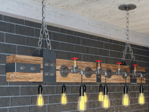 industrial hanging lamp hl2 3D-Modell