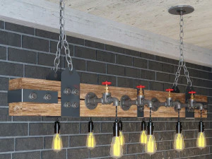 industrial hanging lamp hl2 3D Model