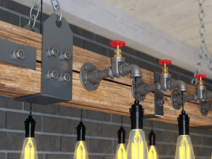 industrial hanging lamp hl2 3D-Modell