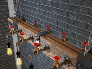 industrial hanging lamp hl2 3D-Modell