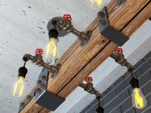 industrial hanging lamp hl2 3D Model
