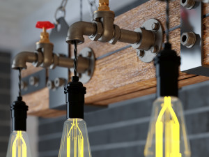 industrial hanging lamp hl2 3D-Modell
