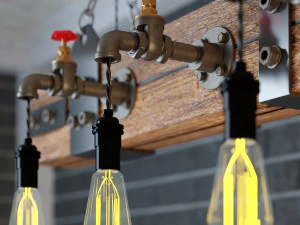 industrial hanging lamp hl2 3D Model