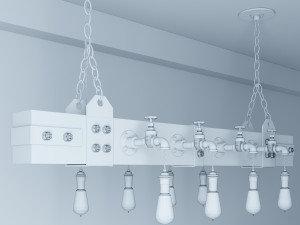 industrial hanging lamp hl2 3D-Modell
