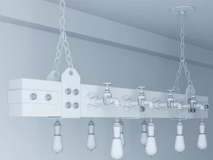 industrial hanging lamp hl2 3D Model