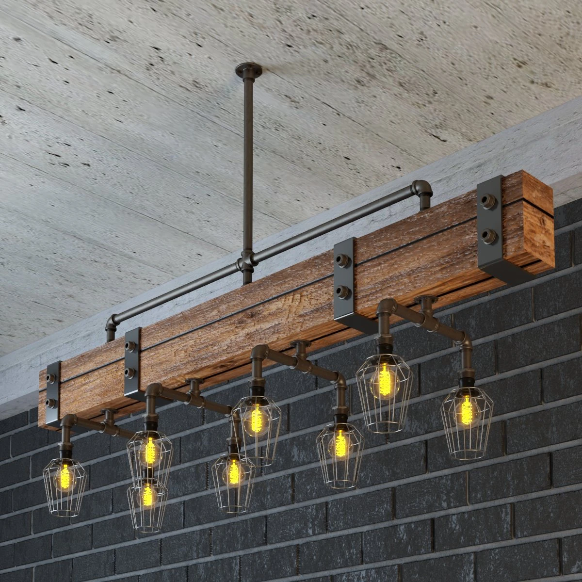 industrial hanging lamp hl3 3D Model .c4d .max .obj .3ds .fbx .stl .blend 