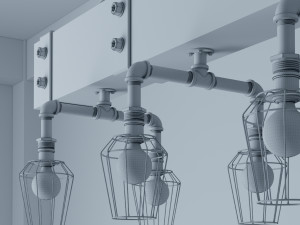 industrial hanging lamp hl3 3D मॉडल