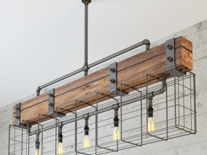 industrial hanging lamp hl4 3D Model